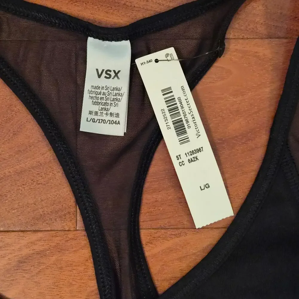 VSX Victoria Secret‎ Active Tank PINK Tie Dye Pajama Boxer Shorts Set L
